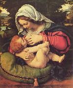 Andrea Solario Madonna mit dem grunen Kissen oil painting artist